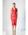 Illusion Lace 3/4 dress RED