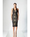 Illusion Lace 3/4 dress BLACK