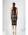 Illusion Lace 3/4 dress BLACK