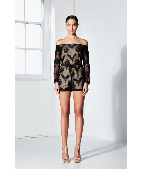 Winona Mystery Playsuit Black
